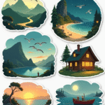 Mountains & Beaches - Sticker Sheet v2